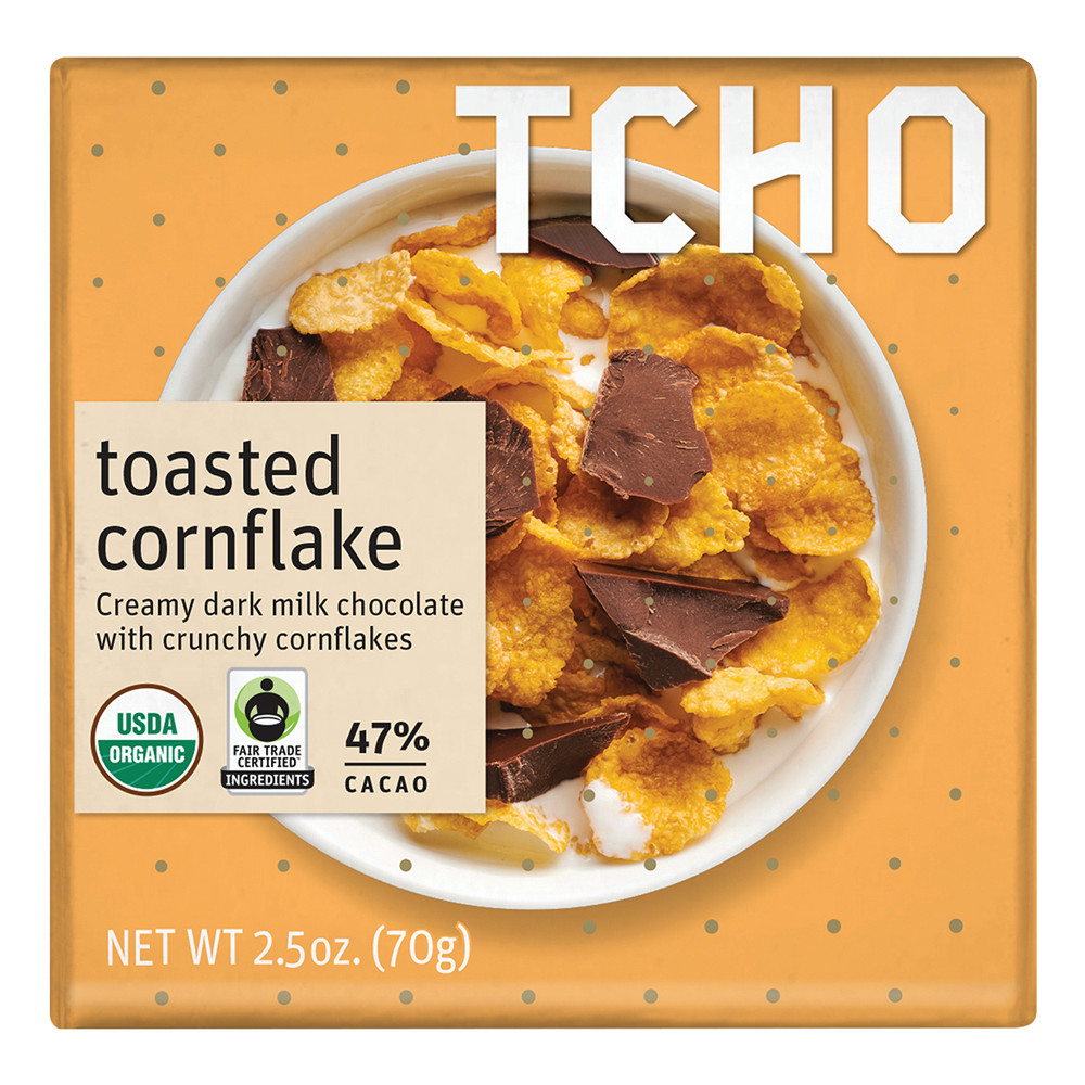 Tcho Toasted Cornflake Milk Chocolate Bar 2.5 Oz