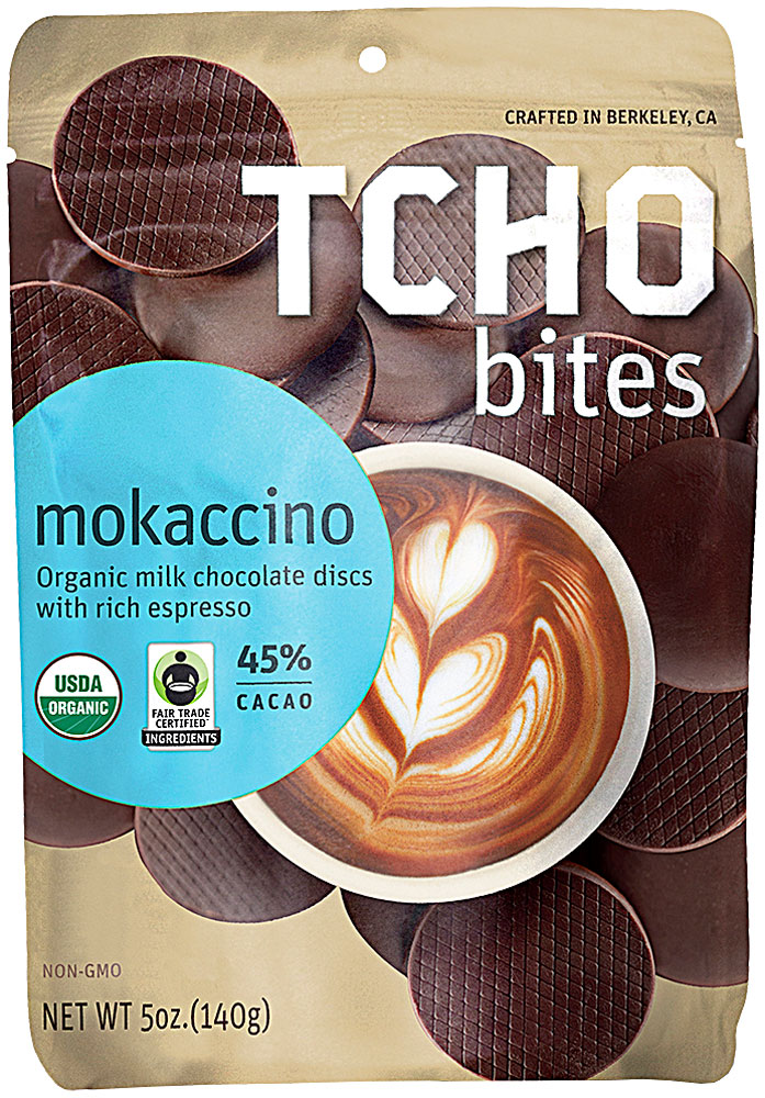 Tcho Bites Chocolate, Mokaccino, 45% Cacao