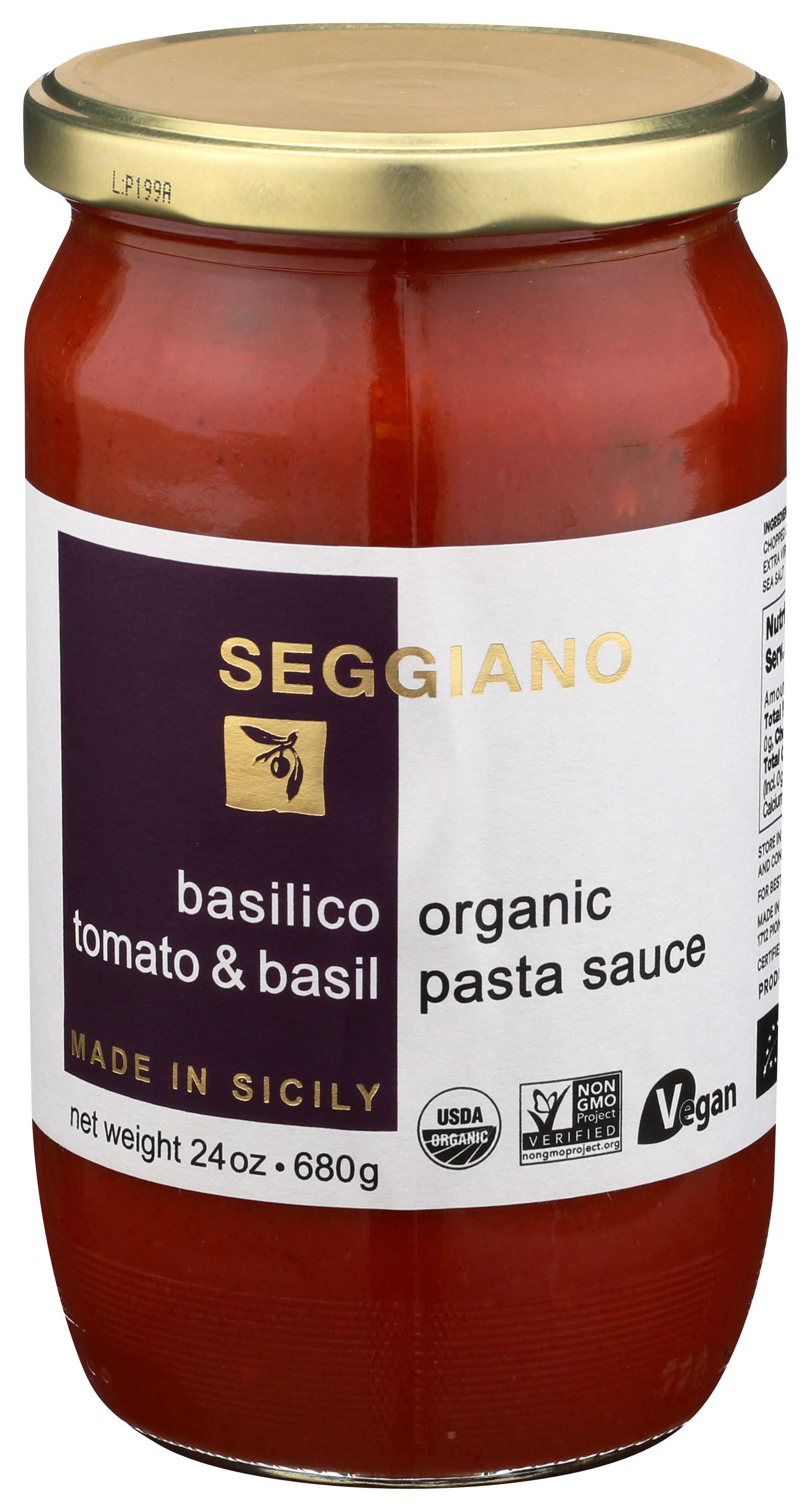 Seggiano Organic Tomato And Basil Pasta Sauce, 24 Oz