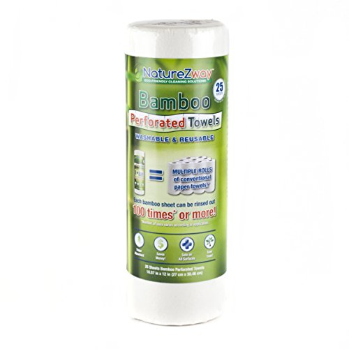 NatureZway Bamboo Perforated Towels, 25 Sheets