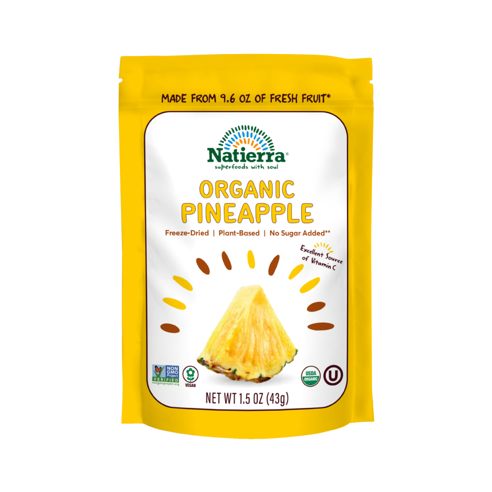 Nature's All Foods Organic Freeze Dried Raw Pineapple - 1.5 Oz