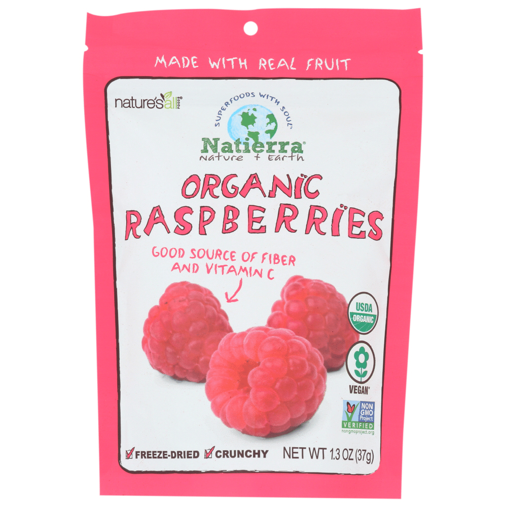 Natierra Freeze Dried Nature's All Foods Organic Raspberries