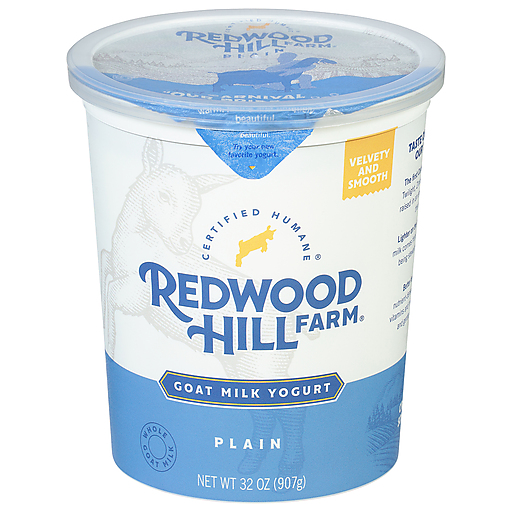 Redwood Hill Farm Yogurt, Goat Milk, Plain 32 Oz