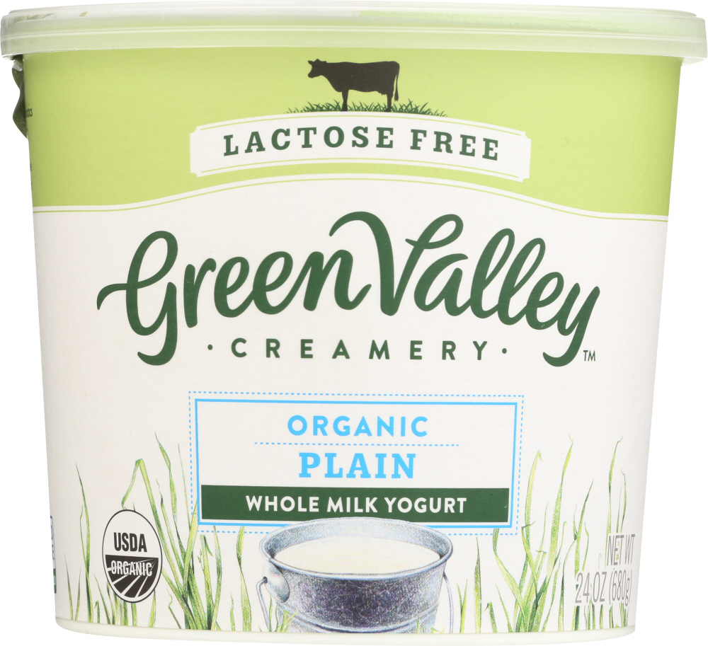 Green Valley Creamery Yogurt, Organic, Lactose Free, Whole Milk, Plain