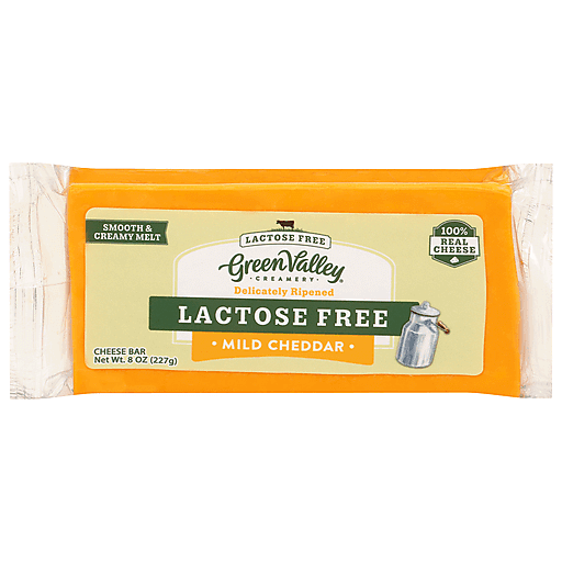 Green Valley Creamery Lactose Free Mild Cheddar Cheese Bar 8 Oz