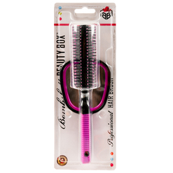 Hair Brush Round With Mirror Assorted Color