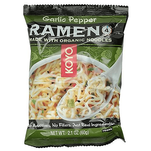 Koyo Noodles, Garlic Pepper, Ramen 2.1 Oz