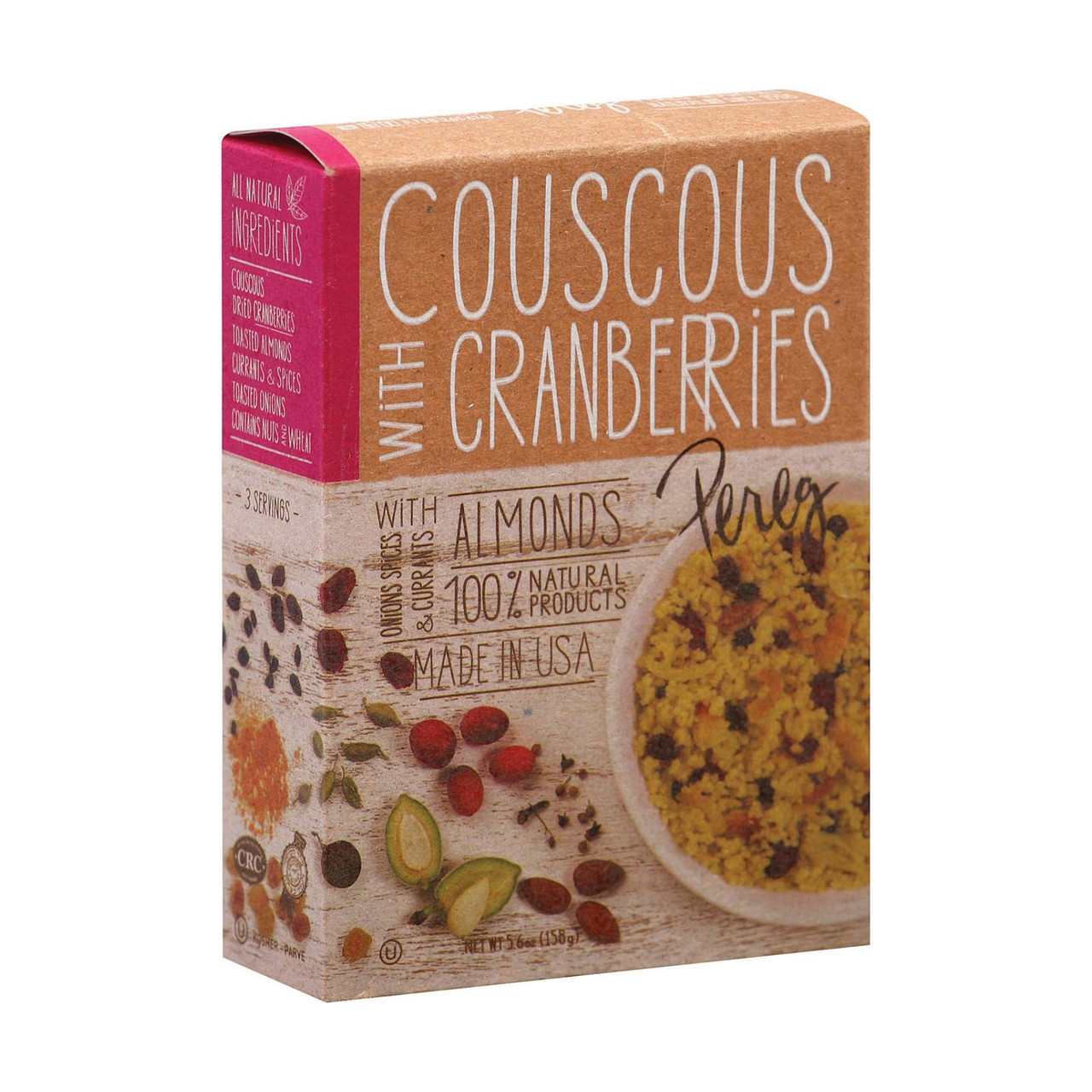 Pereg Couscous With Cranberries 5.6 Oz Box 6ct Case