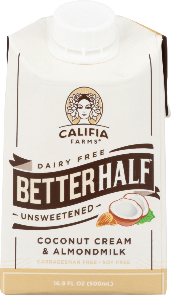 Califia Farms Dairy Free Better Half Unsweetened Coconut Cream & Almond Milk 16.9 Oz
