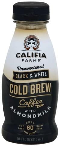 Califia Farms Unsweetened Black & White Cold Brew Coffee With Almond Milk - 10.5oz