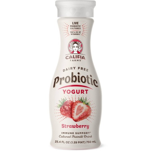 Califia Farms Probiotic Dairy-Free Strawberry Yogurt Drink – 25.4 Fl Oz