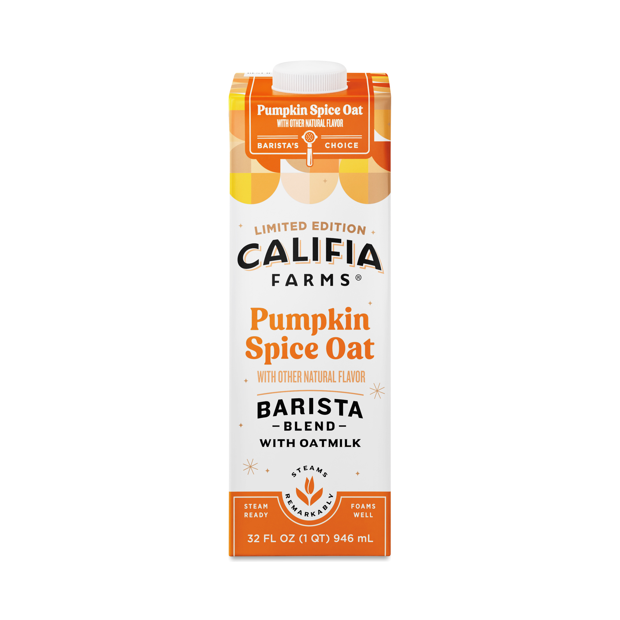 Califia Farms Oatmilk, Barista Blend, Pumpkin Spice Oat 32 Fl Oz