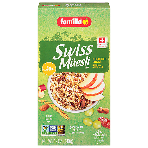 Familia No Sugar Added Swiss Muesli 12 Oz Box - 6ct Case