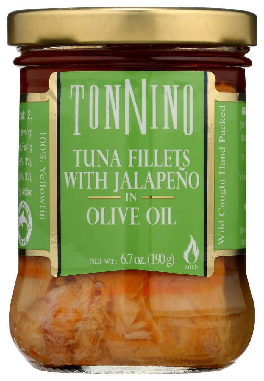 Tonnino Tuna Fillets With Jalapeno In Olive Oil 6.7 Oz Jar - 6ct Case
