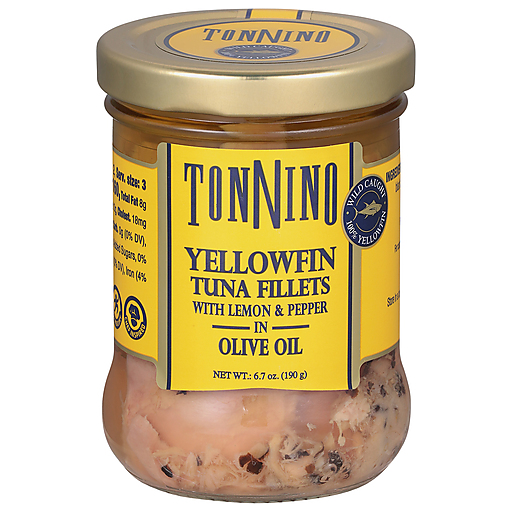 Tonnino Tuna Fillets With Lemon & Peppers In Olive Oil, 6.7 Oz