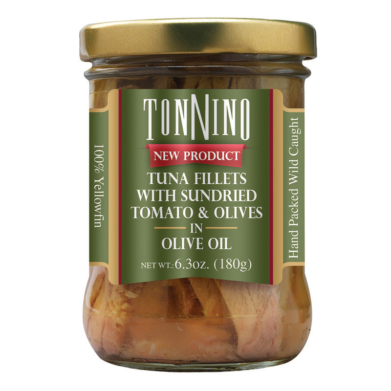 Tonnino Tuna With Sun Dried Tomato & Olives 6.3 Oz Jar - 6ct Case
