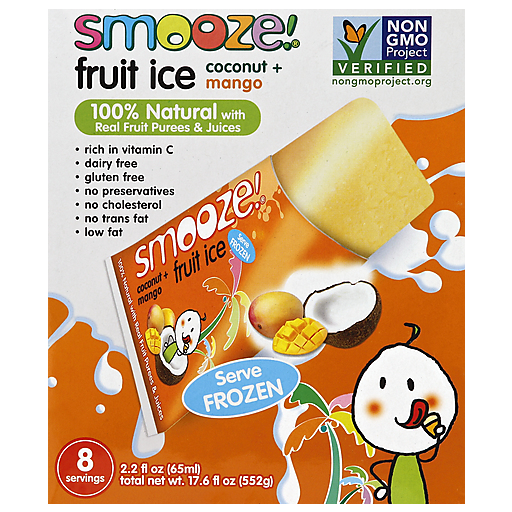 Smooze Fruit Ice Coconut W/mango - Case Of 6-17.6 FZ