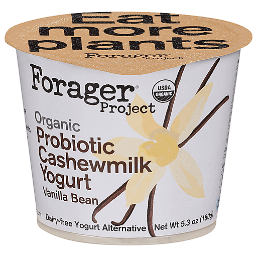 Forager Project Cashewmilk Yogurt, Dairy Free, Organic, Vanilla Bean, Probiotic 5.3 Oz