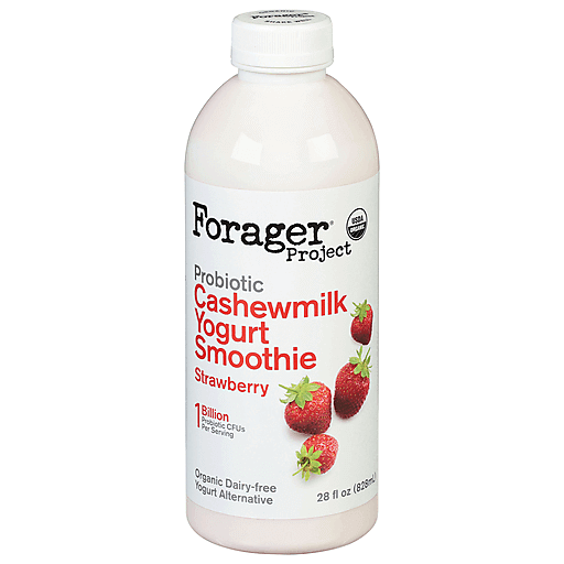 Forager Project Organic Dairy-Free Strawberry Probiotic Drinkable Cashewmilk Yogurt, 28 Fl Oz