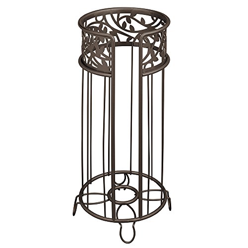 InterDesign Vine Free Standing Toilet Paper Holder For Bathroom - Bronze