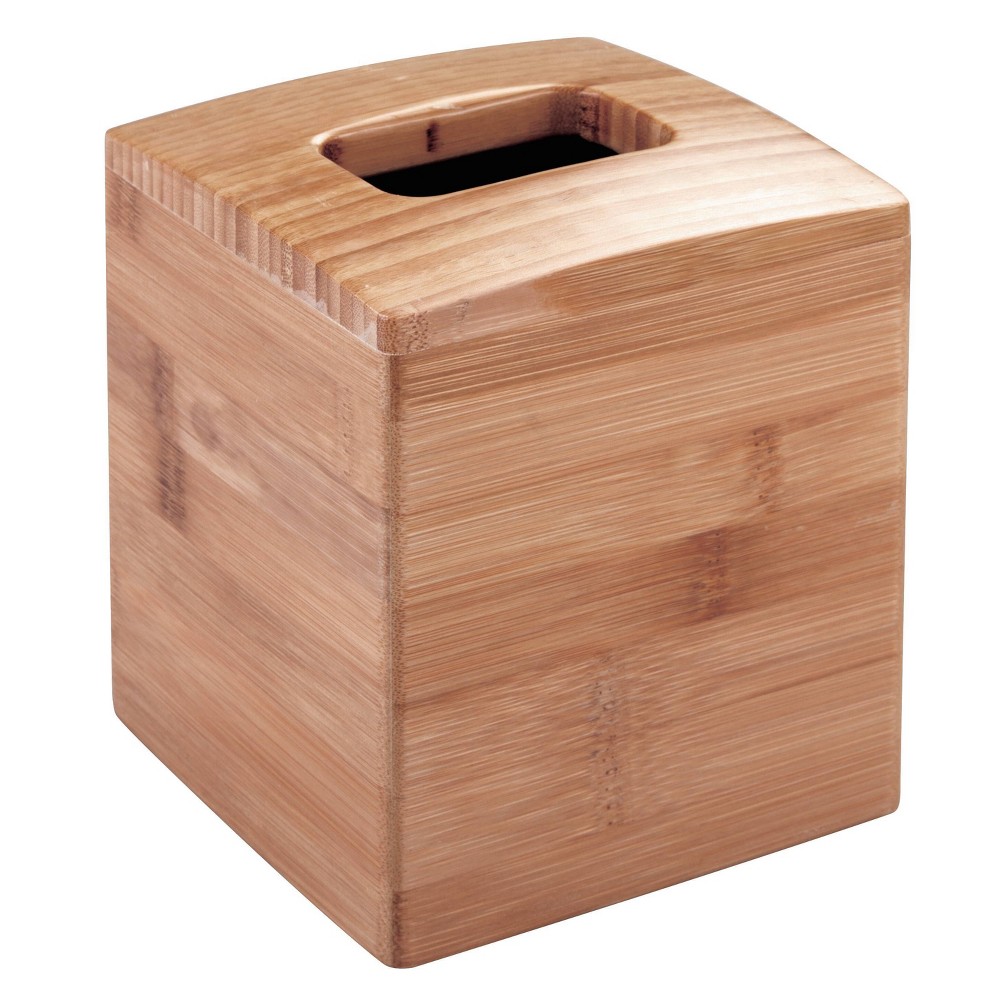 iDESIGN Formbu Bamboo Facial Tissue Box Cover Boutique Container Neutral