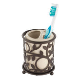 iDesign InterDesign Vine Toothbrush Holder Stand For Bathroom Vanity Countertops - Vanilla/Bronze