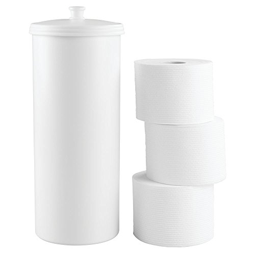 Unknown InterDesign Kent Free Standing Toilet Paper Roll Holder For Bathroom Storage - White