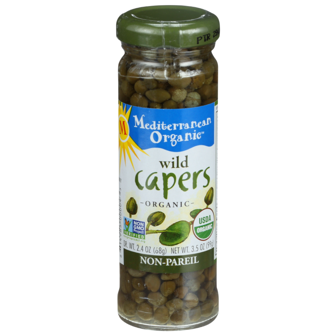 Mediterranean Organic Wild Capers Non-pareil, 3.5 Oz