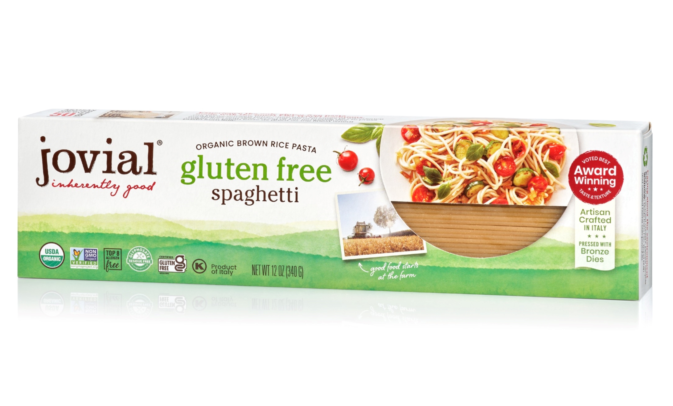 Jovial Organic Brown Rice Pasta Spaghetti Gluten Free, 12 Oz