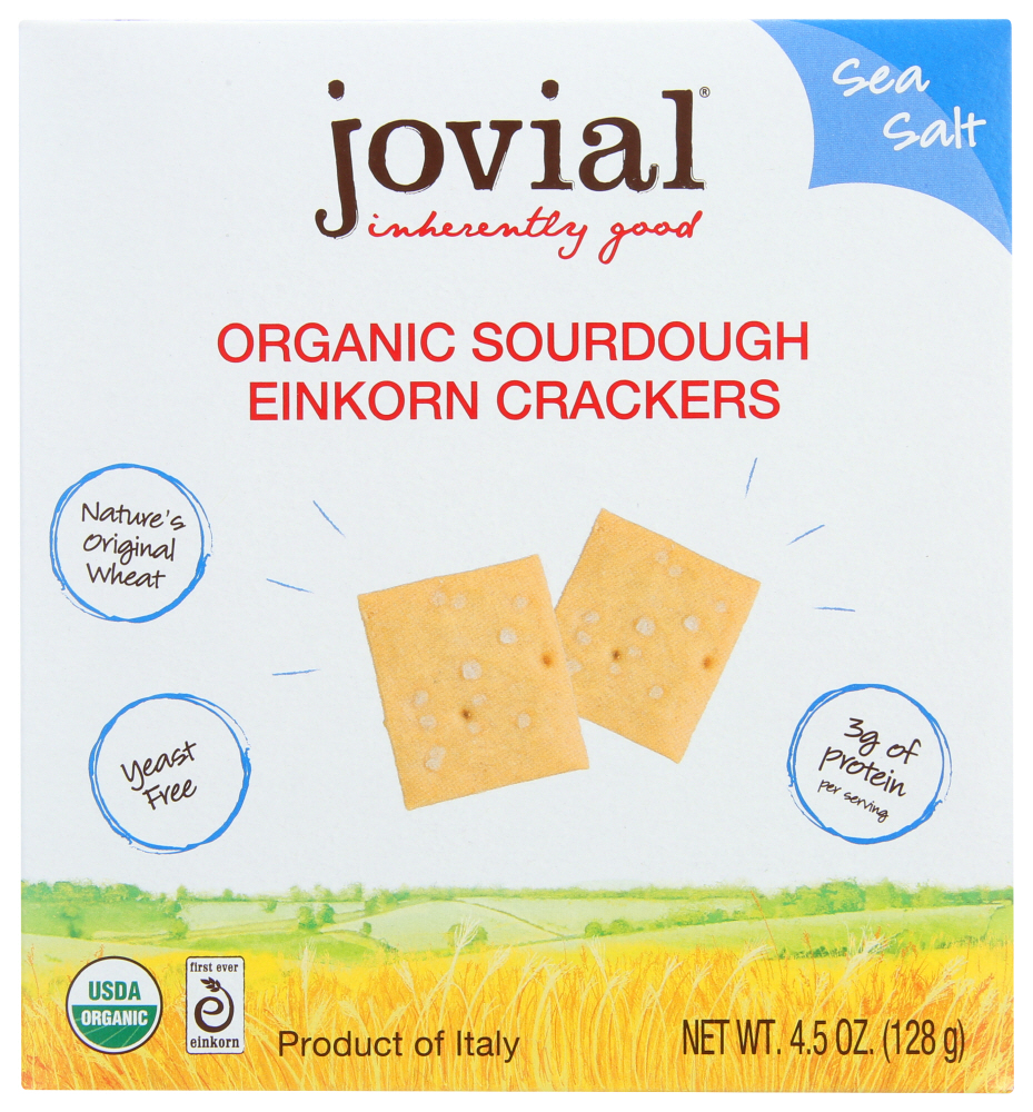Jovial Einkorn, Organic Sourdough, Sea Salt Crackers - 4.5 Oz