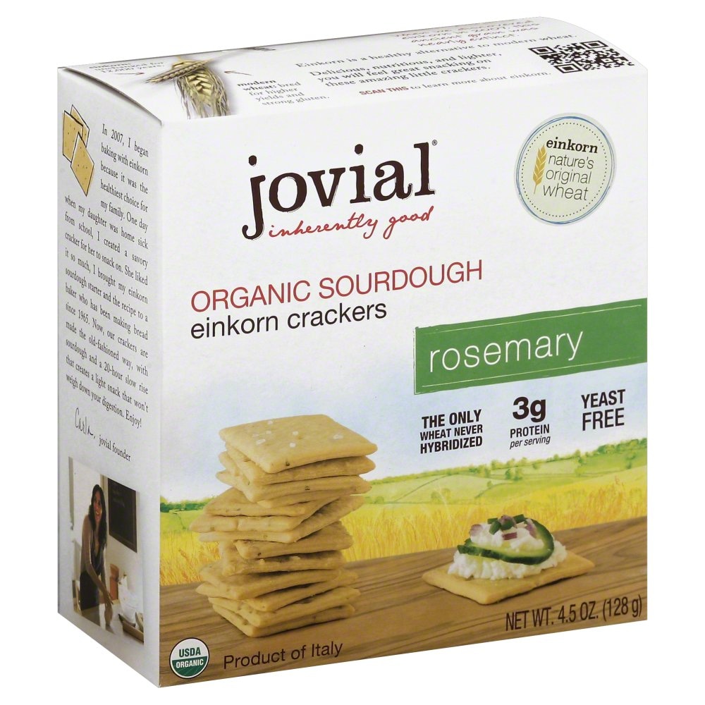Jovial Einkorn, Organic Sourdough, Rosemary Crackers - 4.5 Oz