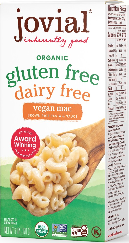 Jovial Mac N Cheese Dairy Free, 6 Oz