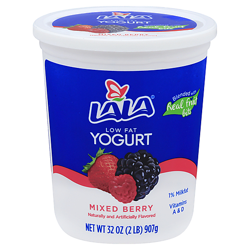 La La Mixed Berry Low Fat Yogurt 32 Oz. Tub