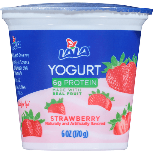 Lala Strawberry Low Fat Yogurt 6 Oz. Cup