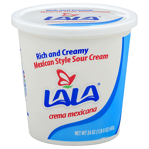 La La Mexican Style Sour Cream 24 Oz. Tub