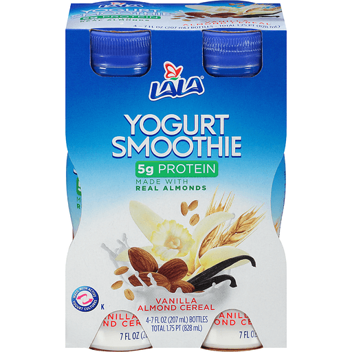Lala Vanilla Almond Cereal Yogurt Smoothie 4-7 Fl. Oz. Bottles
