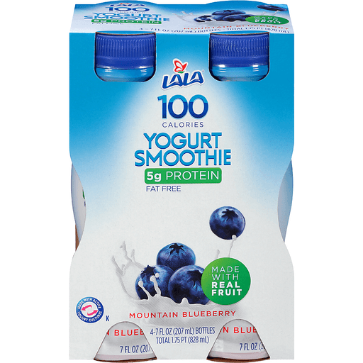 Lala 100 Calories Mountain Blueberry Yogurt Smoothie 4-7 Fl. Oz. Bottles