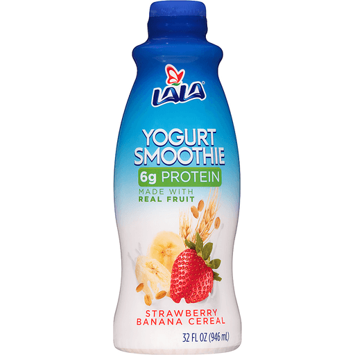 Lala Strawberry Banana Cereal Yogurt Smoothie 32 Fl. Oz. Bottle
