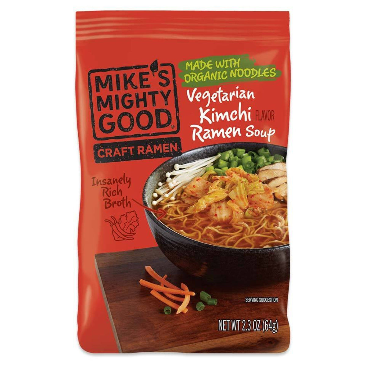 Mike's Mighty Good Craft Ramen Vegetarian Kimchi Soup, 2.3oz