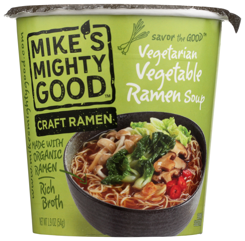 Mike's Mighty Good Vegetarian Vegetable Ramen Noodle Soup, 1.9 Oz