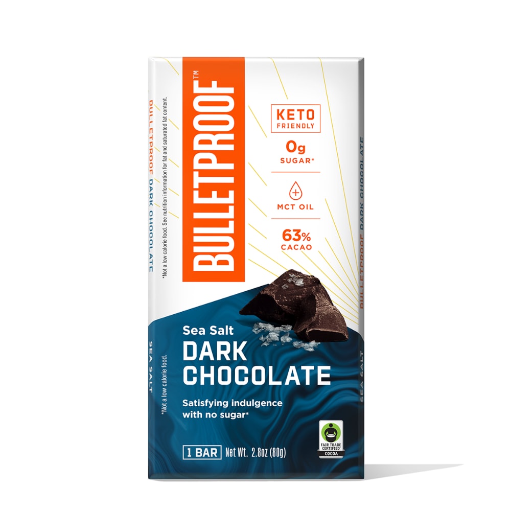 Bulletproof Sea Salt Dark Chocolate Bar