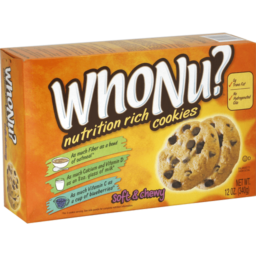 WhoNu? Nutrition Rich Soft Chewy Chocolate Chip Cookies
