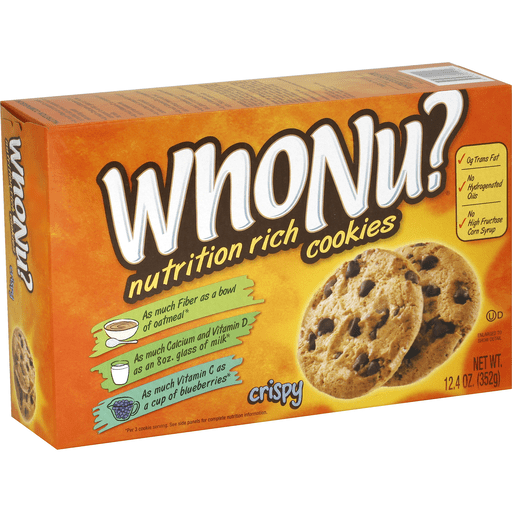 WhoNu? Nutrition Rich Crispy Chocolate Chip Cookies