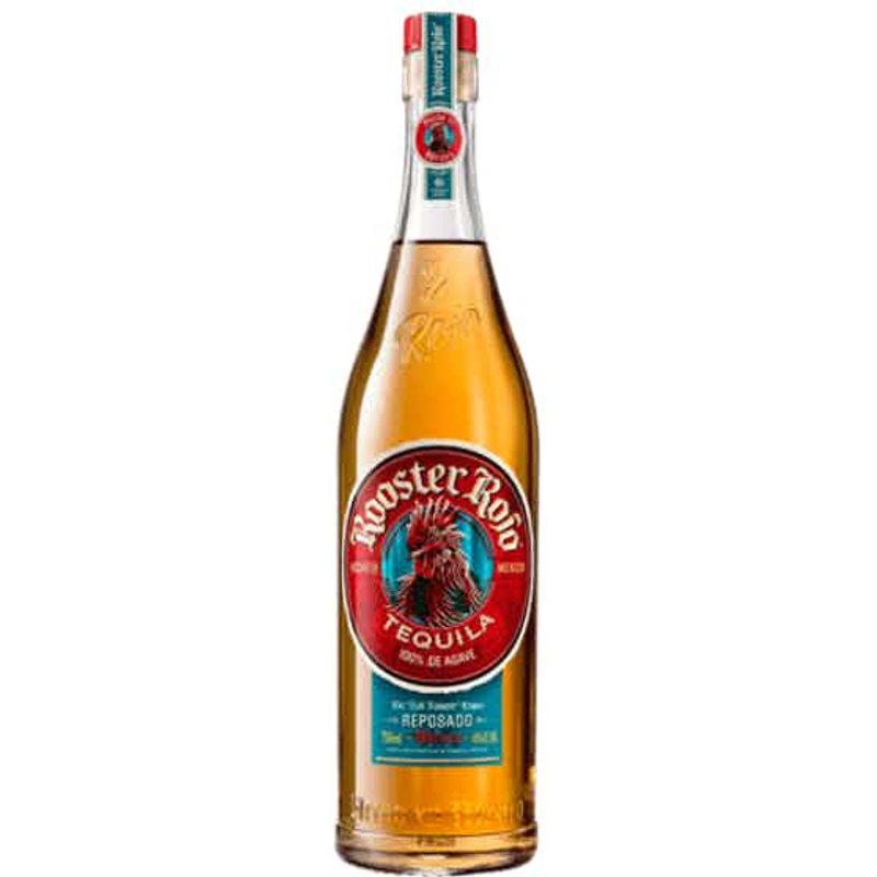 JR Food Mart Rooster Rojo Tequila Reposado, 750 Ml Bottle (40% ABV)
