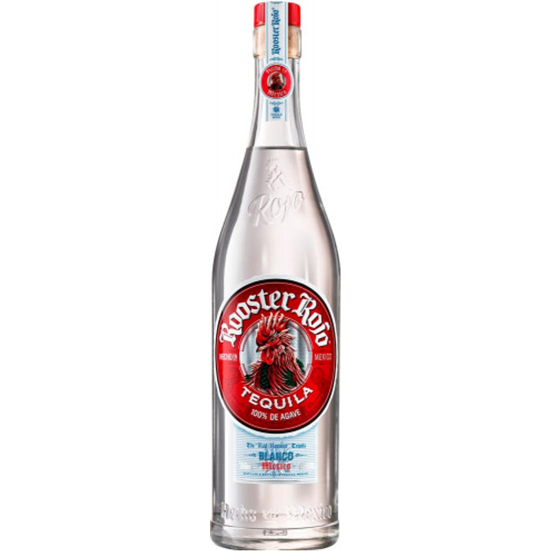 JR Food Mart Rooster Rojo Tequila Blanco, 750 Ml Bottle (40% ABV)e