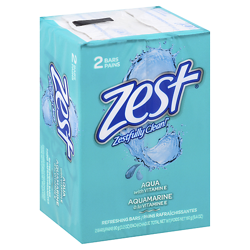 Zest Aqua Refreshing Soap 2-3.2 Oz. Bars