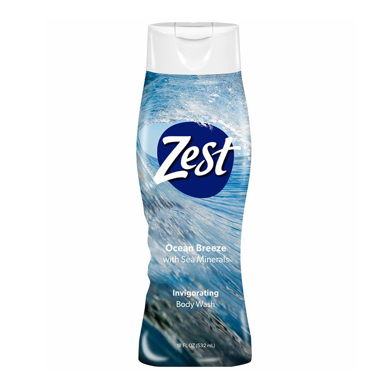 Zest Ocean Breeze With Sea Minerals Invigorating Body Wash 18 Fl Oz Bottle