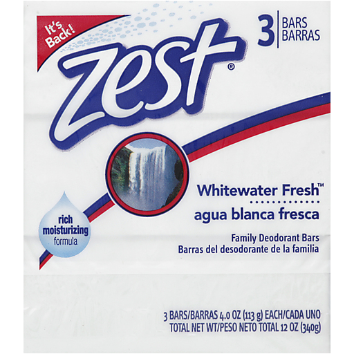 Zest Deodorant Bars, Family, Whitewater Fresh
