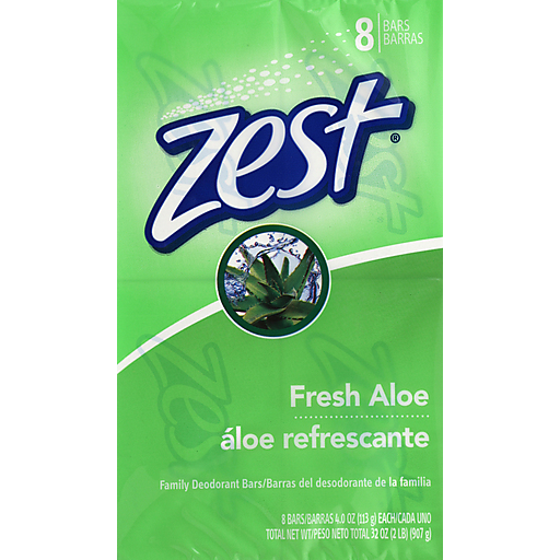 Zest Family Deodorant Bars, Fresh Aloe