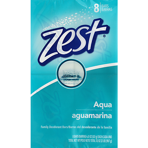Zest Family Deodorant Bars, Aqua